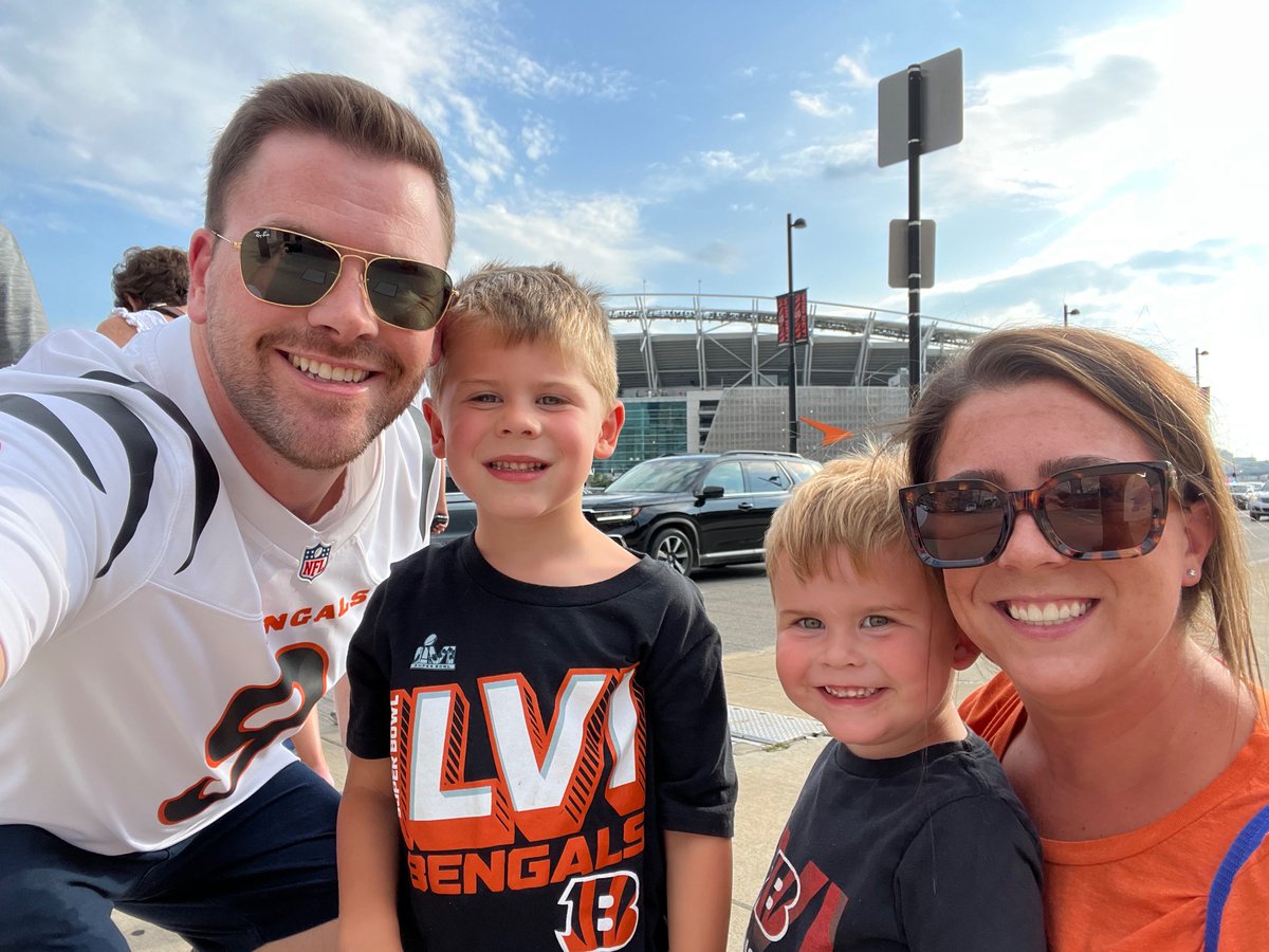 Gardhaus's tweet photo. First Bengals game for the boys! #RuleTheJungle #Bengals https://t.co/YWgYKHkcjl
