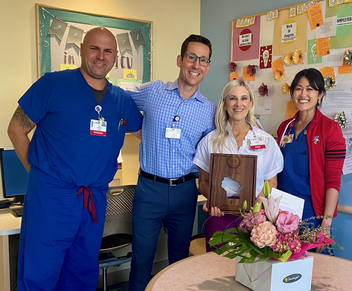 🏆 HUGE applause for Laura Konkol, MSN, RN, our NICU Nurse Manager at American Family Children's Hospital! Honored with the Neonatology Excellence Award. Laura's love & dedication to neonates & families is an inspiration. #NurseInspiration  @WiscPediatrics @uwhealth @BauerHour15