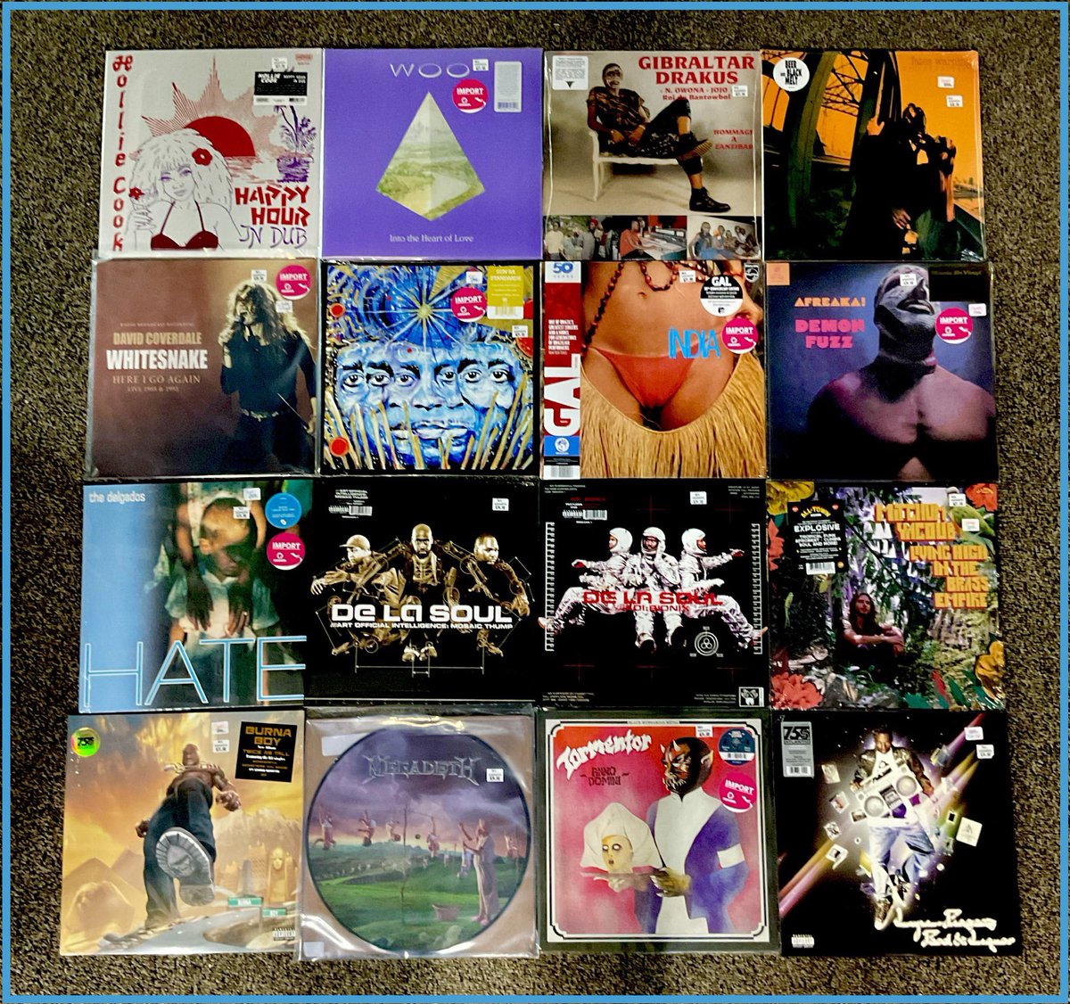 AghartaRecords's tweet photo. New Releases Part II @AghartaRecords @holliecookie #woo @gibraltardrakus on @awesometapes @fateswarning @Whitesnake @SunRaUniverse @GalCosta #demonfuzz #delgadosband #delasoul #mitchumyacoub @burnaboy @Megadeth #tormentor @LupeFiasco https://t.co/zTWGt6mshv