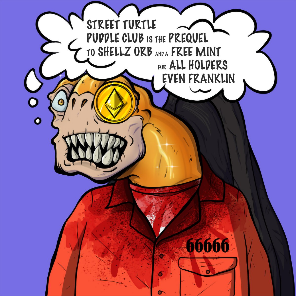 We waited a year and a half to release this art! 
The time is right and it's free for all <a href="/ShellzOrb/">Shellz Orb 🐢</a> holders...
Even <a href="/franklinisbored/">Franklin</a> 

Claim your <a href="/StreetTurtlePC/">Street Turtle Puddle Club</a> via @OpenSea 
opensea.io/collection/stp…

Need  WL 8/16/23 mint?
500 spots up for grabs: premint.xyz/street-turtle-…