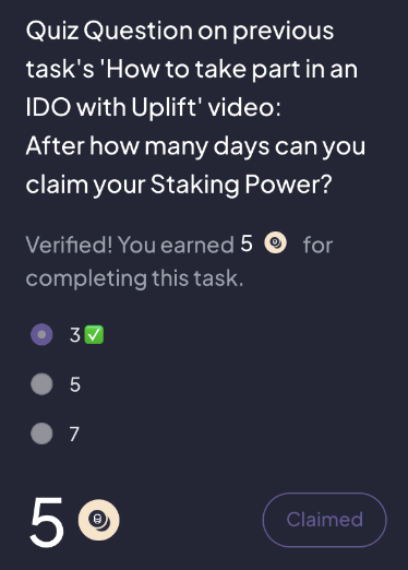 ThomasBouj's tweet photo. I answered one simple quiz question from an Uplift video and got 5 DappBack coins! @UpliftDao @DappBackHQ https://t.co/mjFszmcoG0