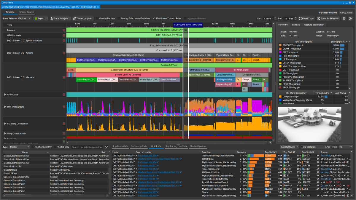 Nsight Graphics 2023.3 is out with a brand new feature that is going to change the way you profile and optimize shaders: the Realtime Shader Profiler in GPU Trace. Download &amp; more info here: bit.ly/ngfx2023-3

#NVIDIA #NsightGraphics #Nsight #Shaders #Profiling  #Raytracing
