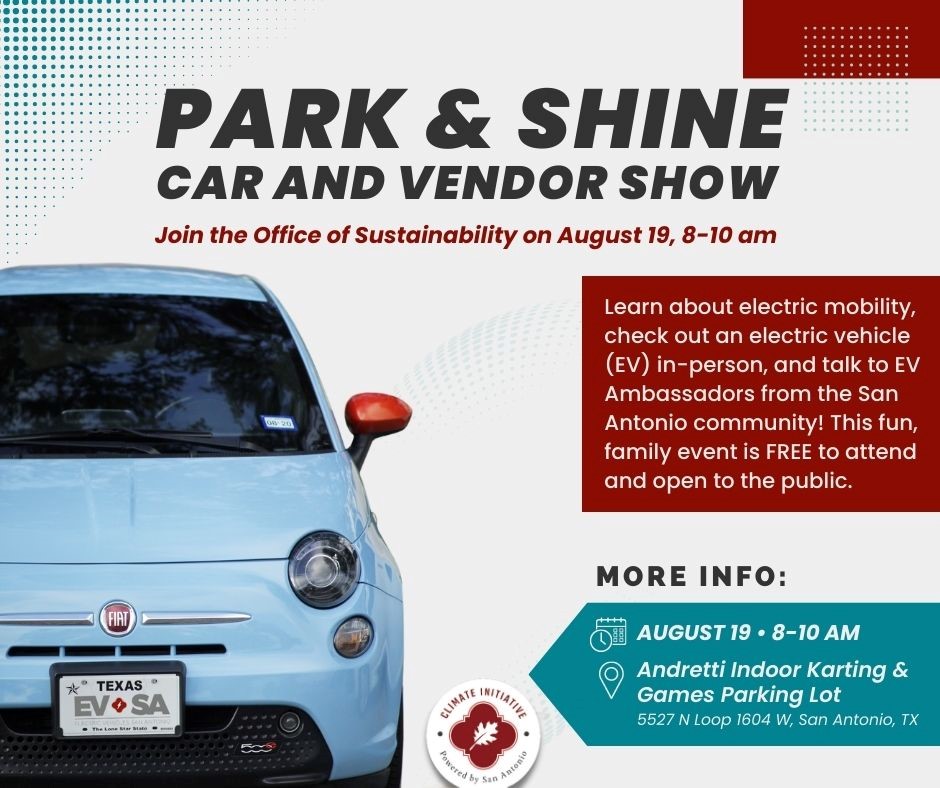 COSAsustainable's tweet photo. #MakePowerMoves at the Park & Shine car show! Come check out our EVSA ambassadors & their eco-friendly rides. Discover the future of transportation & learn about the benefits of going electric. Don't miss out! Join us on August 19th and experience the excitement of EVs firsthand. https://t.co/7r0pALkOYR