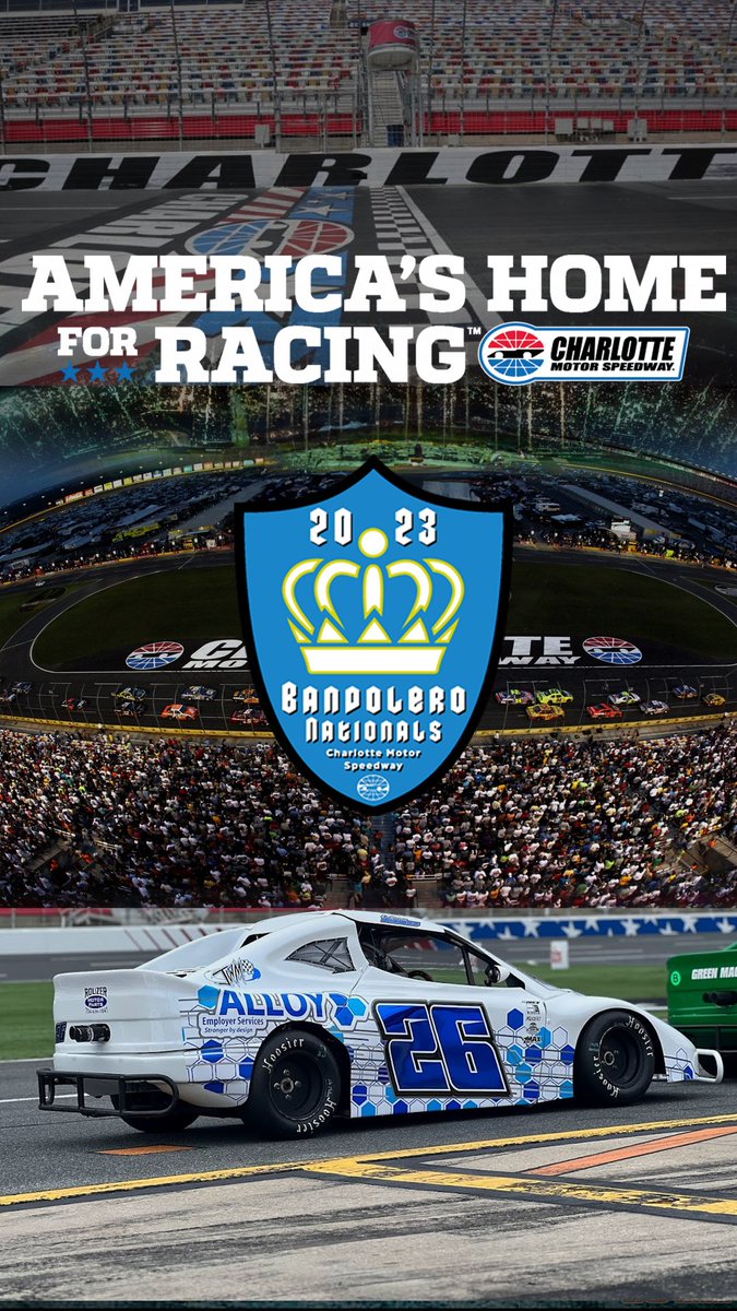 The track is set, and I'm ready to go! After our Summer Shootout Series win 🏆, the Bandolero Nationals is the next big challenge. With @AlloyEmployer by my side, we're #StrongerByDesign and ready to shine! 🚗 

You ready @AllenBobbyMares ? Lets do this!