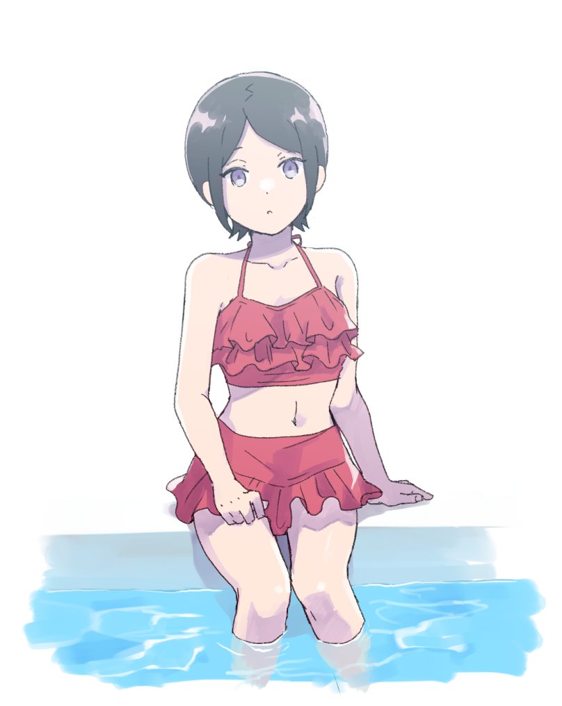 「もっと練習せんといけんね」|まえに進む努力のイラスト