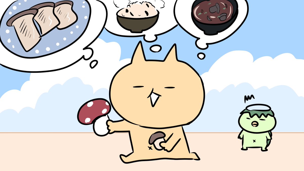 HIRURAME's tweet photo. #イラスト　#フリー素材　#ねこかっぱ

意外と料理もするねこかっぱ。 https://t.co/avDdPllW7W