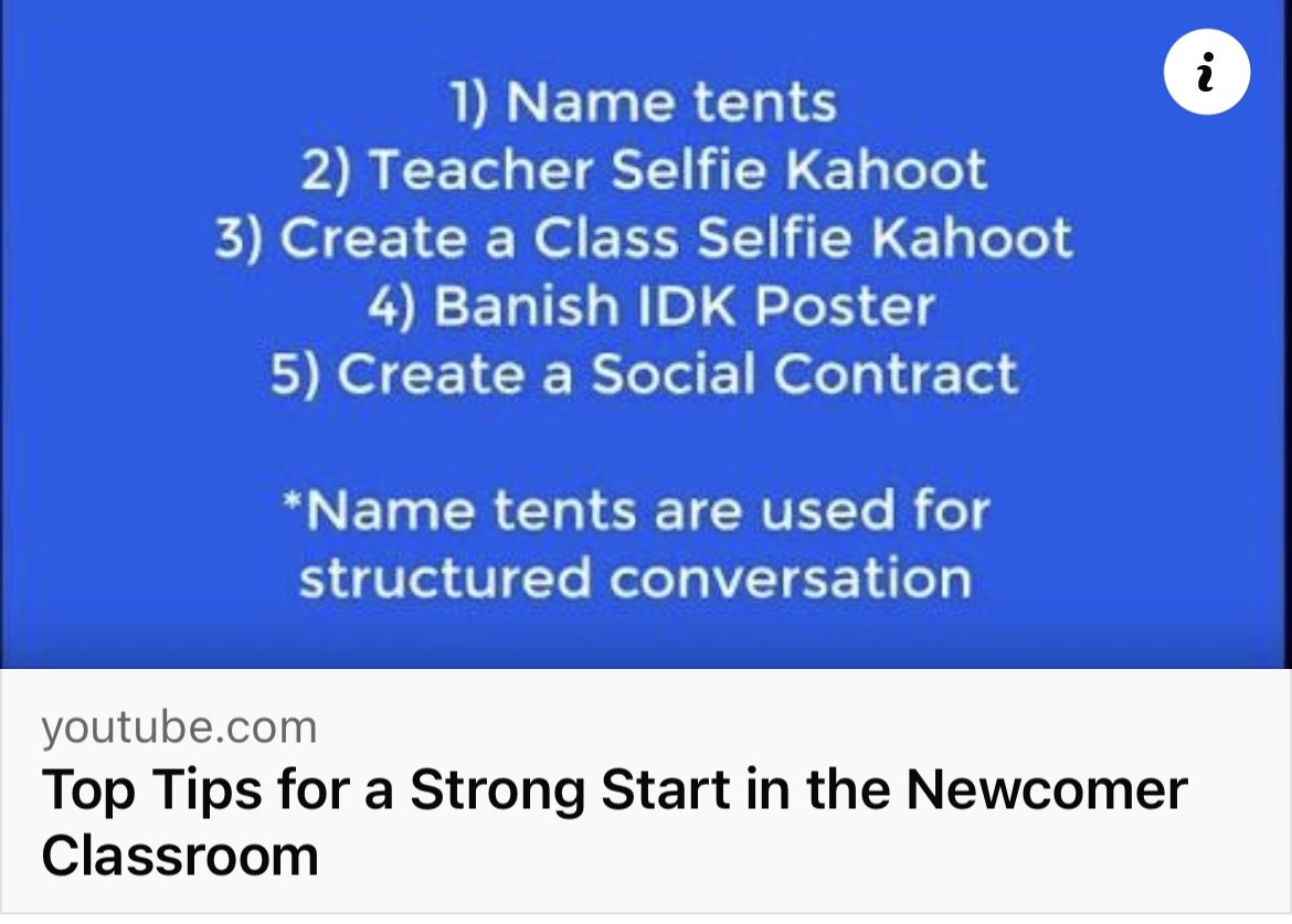 DrCarolSalva's tweet image. Are you the #Newcomer teacher this year?  youtu.be/H1UEtPEkjBo
That is a very popular video with my 5 top tips for starting the school year strong.  Have a great year, EduHero!   #MLL #ell #esl #SLIFE #SIFE