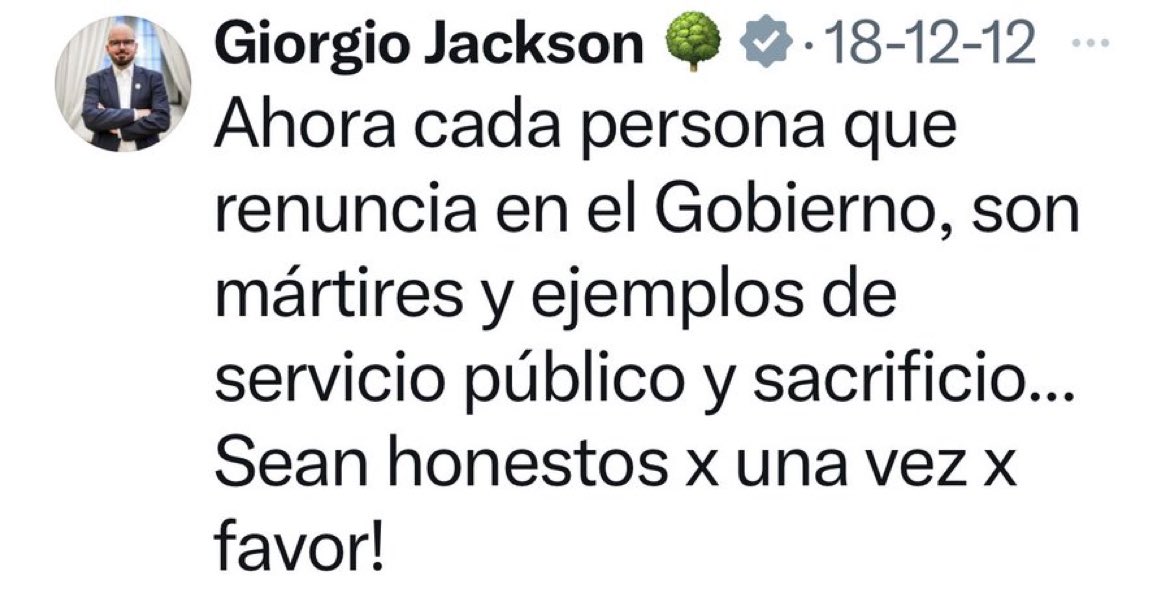 cato_ceb's tweet photo. Siempre hay un Giorgio Jackson para contradecir a un Giorgio Jackson…

Ministro Jackson
Fidel Espinoza
Partido republicano https://t.co/kFOuBHwc7I