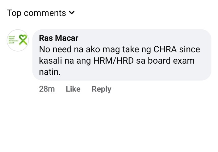 kita ko lang sa fb page. I'm planning to take the CHRA kasi e wdythink po fellow RPm's?