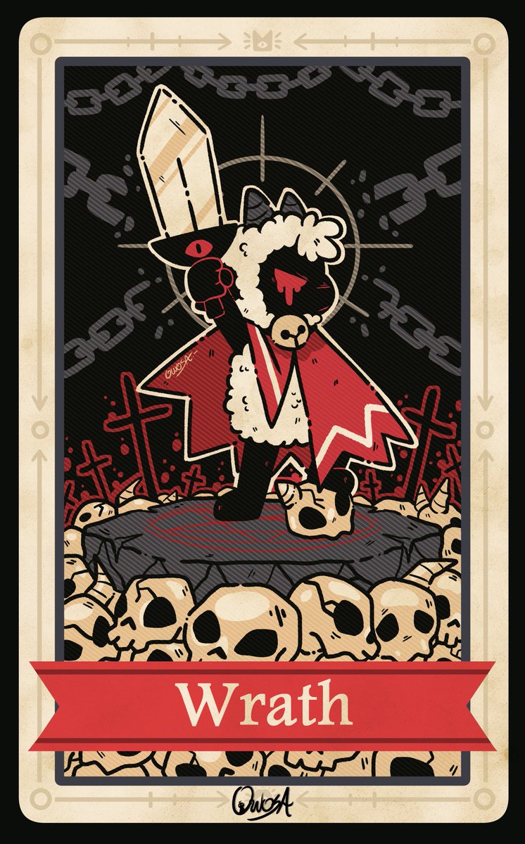 🐏Cult of the Lamb Anniversary Week❤️ 
Aug 11th - WRATH
 "May the strong, vengeful anger consume you and be the force that drives you to seek retribution."

#CultoftheLamb #cultofthelambfanart