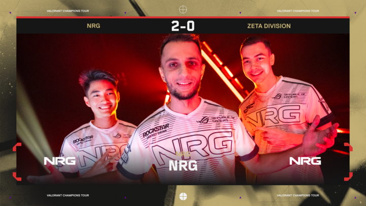 ValorantEsports's tweet photo. NRG lives to fight another day! #VALORANTChampions #NRGWIN https://t.co/LqZmqjFZh4