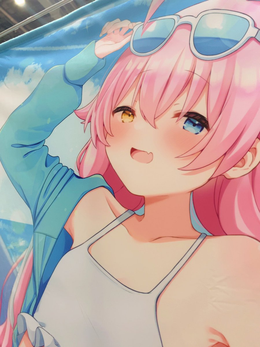 ホシノ(ブルーアーカイブ) 「サマーブランケット、すごく綺麗に作って頂いております〜!!見本置いてあるので見る」|音羽@春例お08abのイラスト