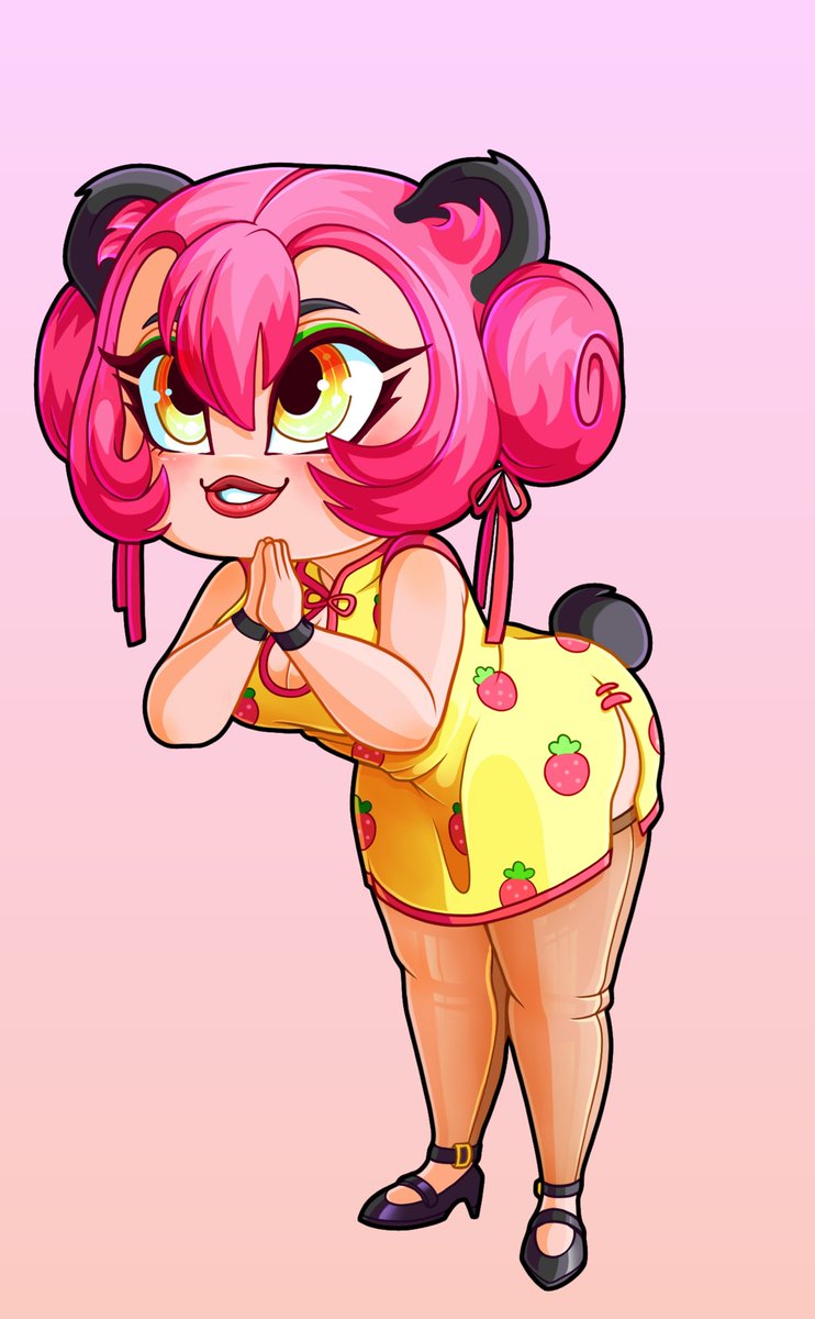 MissCosmicCupid's tweet photo. More chibis done by your captain! Enjoy a cute, chinese attire bear babe! 💕

#art #vtuber #lewdtuber #artist #predebut #VtuberEN https://t.co/Hm7HT5K5gN