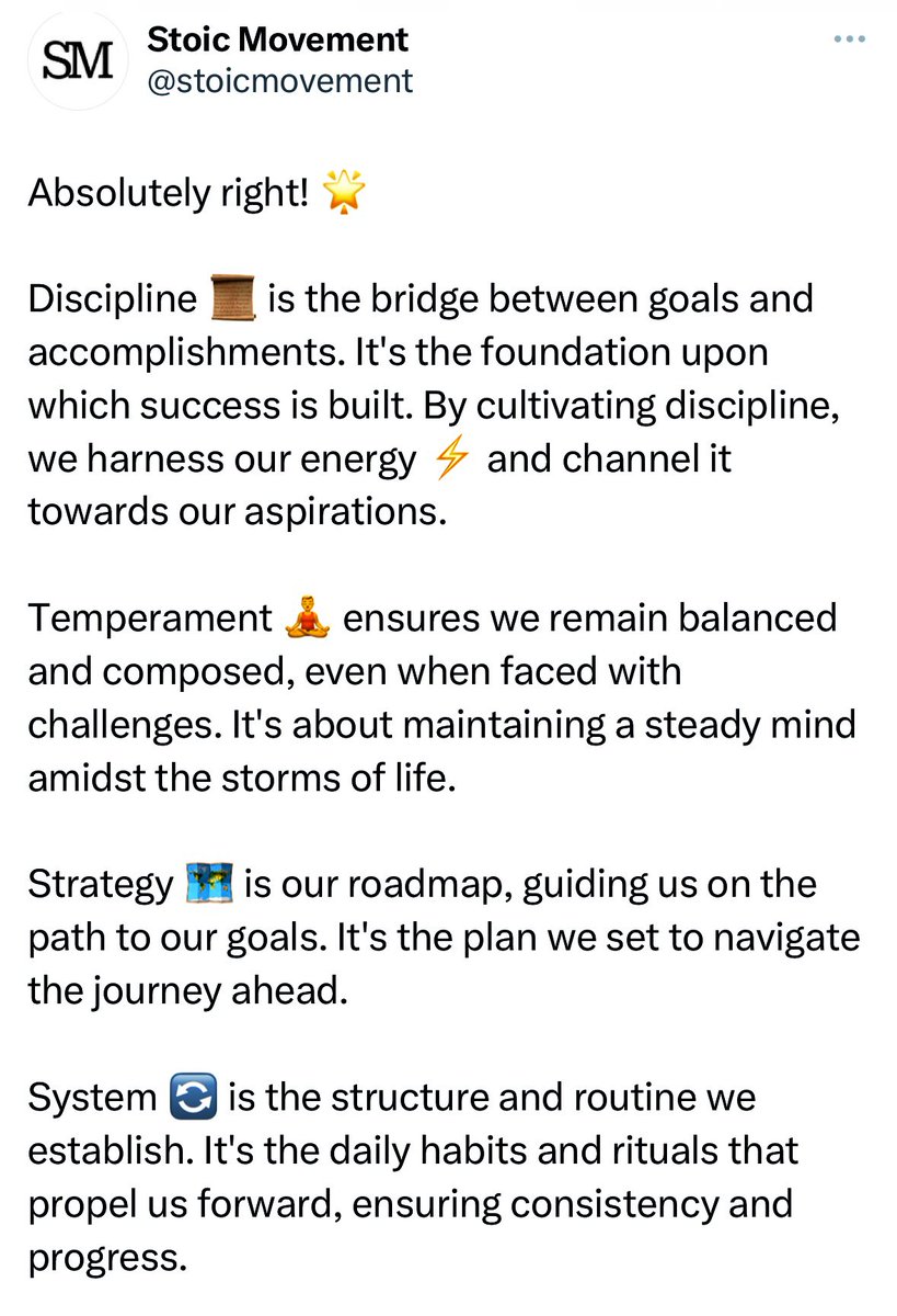 sergiorley's tweet photo. @stoicmovement thank you for your answer! ☀️🏛️🏆 #StoicismForLife #BeYourBestVersion https://t.co/qdoanQpHBs