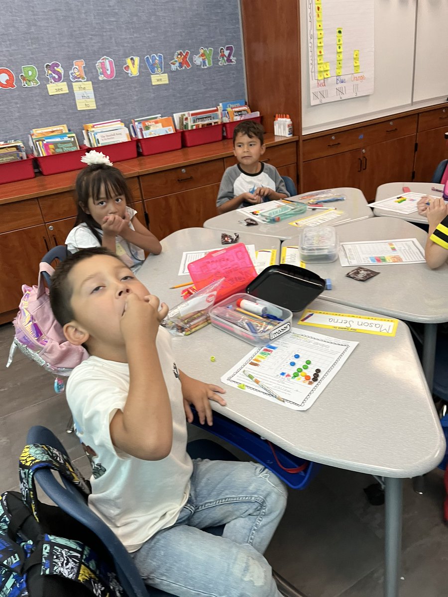 Today we continued to practice and learn about different types of graphs. However, today we used one of our favorite snacks to practice with, M&M’s! Learning about graphs is more exciting when get to eat your own data! #TeamSISD #BuffVengers #FirstGradeRocks #MathRocks