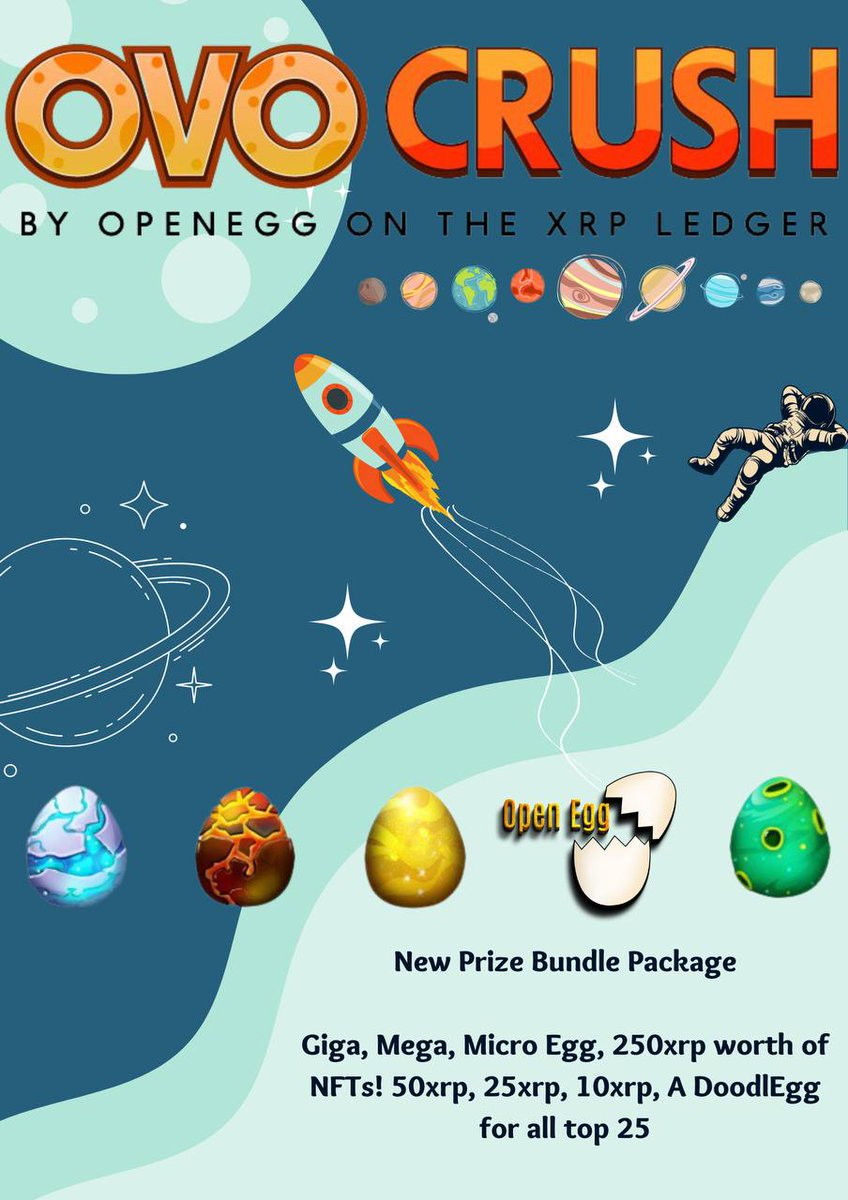 Geleeian's tweet photo. 📢OVOcrush Tournament 2 is still live!
Experience the adrenaline rush, the joy of victory, and the satisfaction of becoming a legendary OVOcrusher, only here at @Open_Egg's OVOcrush game!🏆

How to play guide: https://t.co/eAyrWSGuag
Play here: https://t.co/JTYrmuJKqY

#XRPL #OVO https://t.co/MZYh4dWXlf