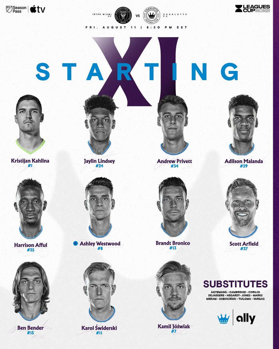 🔥Los 11 iniciales de #InterMiamiCF🇺🇸 y #ForTheCrown🇺🇸 que buscarán el pase a semifinales de la #LeaguesCup2023.