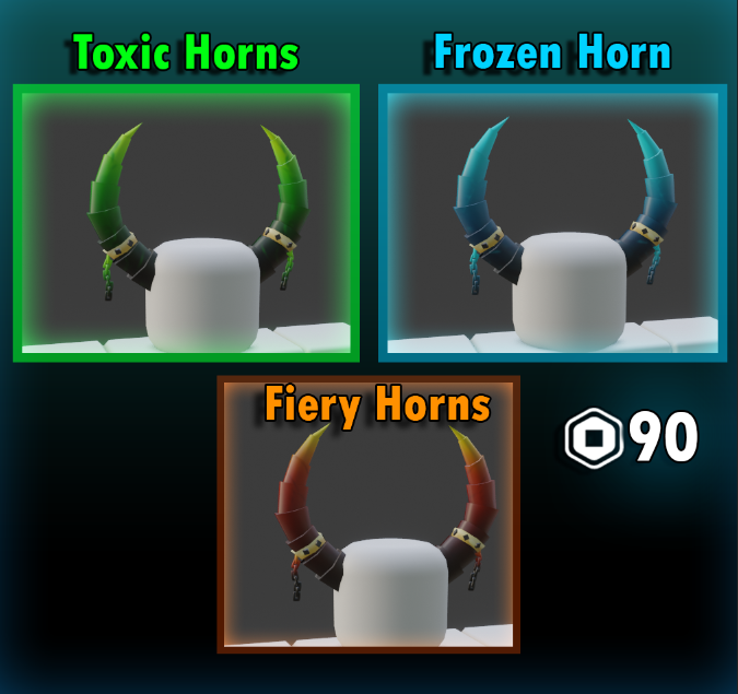 MotionForgeUGC's tweet photo. Toxic Horns: https://t.co/PqAq4OLzxD
 
Frozen Horns:
https://t.co/av9Qv6MFSM

Fiery Horns:
https://t.co/eiYVOxuaMJ

#Roblox #RobloxUGC #RobloxDev #RobloxUGClimited #robloxstudio https://t.co/gtt8b5bKWb