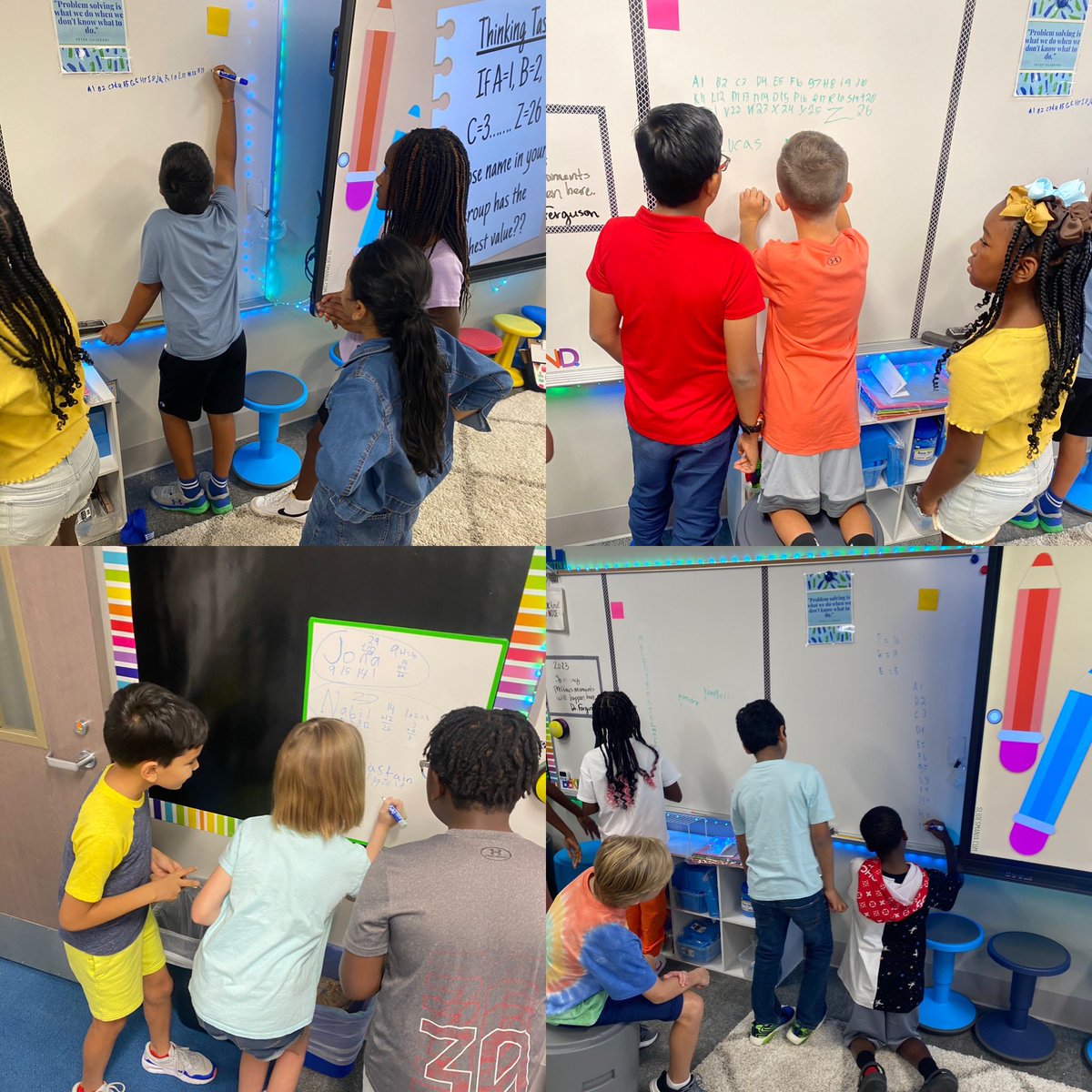 KelseyLongtin's tweet photo. Thinking Task with Fourth Grade at @PISDChristie! They LOVED this task &amp;some even took it home to try with their families!
#ProsperProud #ChristieNation #vpns #ProsperProudPioneers #fourthgrademath #fourthgrade #thinkingtask #backtoschool #buildingthinkingclassrooms @pgliljedahl https://t.co/MRzoiR5uNd