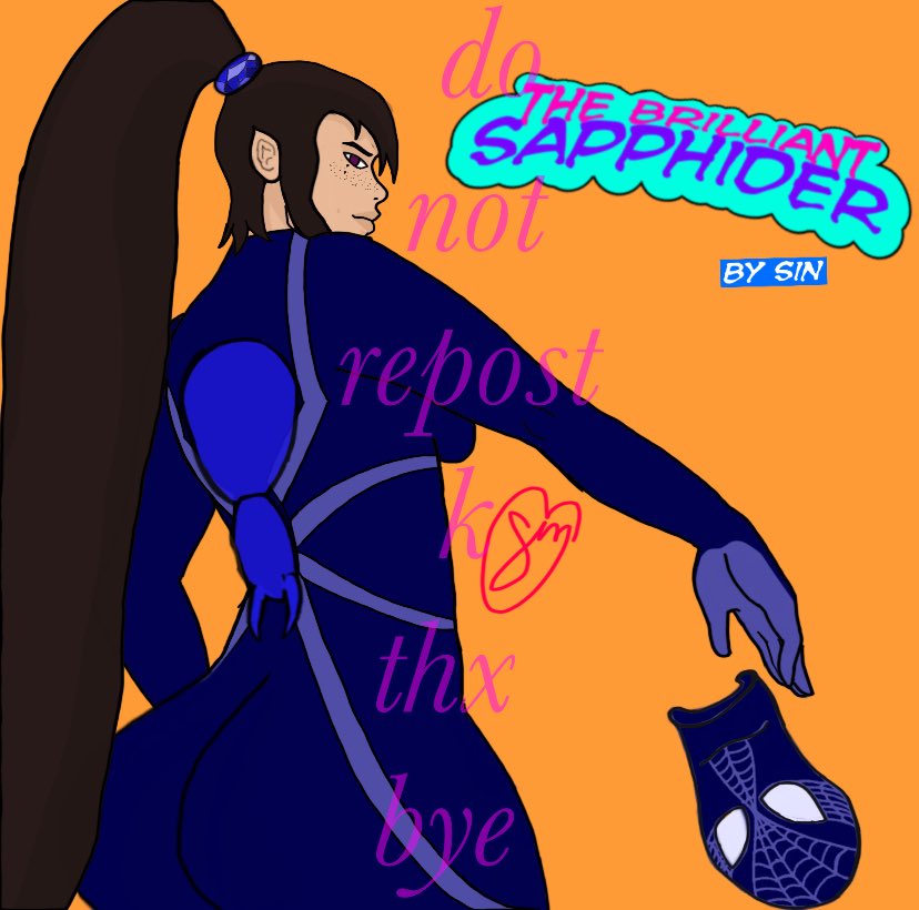 sapphider's tweet photo. 💎The Brilliant Sapphider💎

🔹Petra Parker🕷️
🔹Earth 13283🌎
🔹Geologist 🪨
🔹Chemist 🧪
🔹Spiderwoman 🕸️
🔹Crystal Spider Limbs 💎
🔹The braid is also a whip 💫

#AcrossTheSpiderVerse #ATSV #originalcharacter #OC https://t.co/RI1u0SFDRh