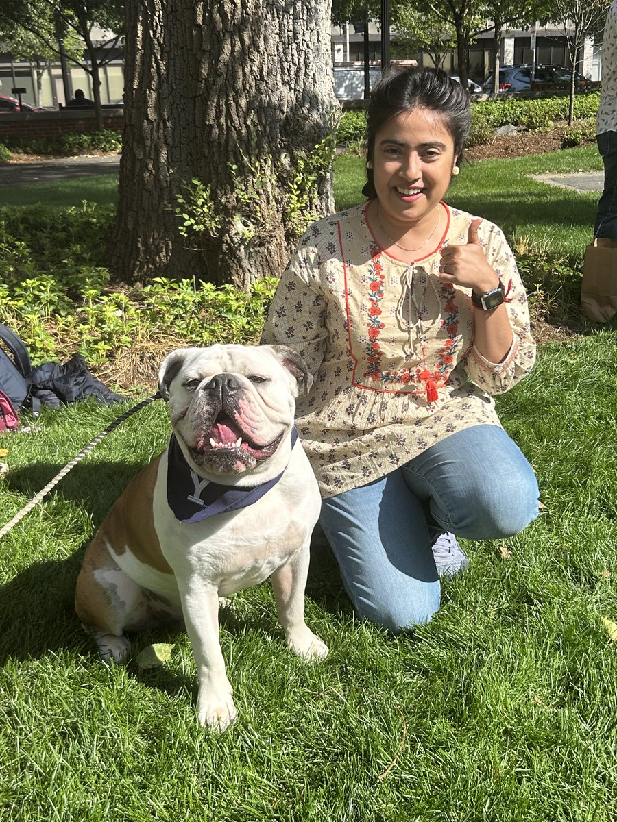 The Martin Lab was SO happy to meet Handsome Dan today! @YaleCVRC