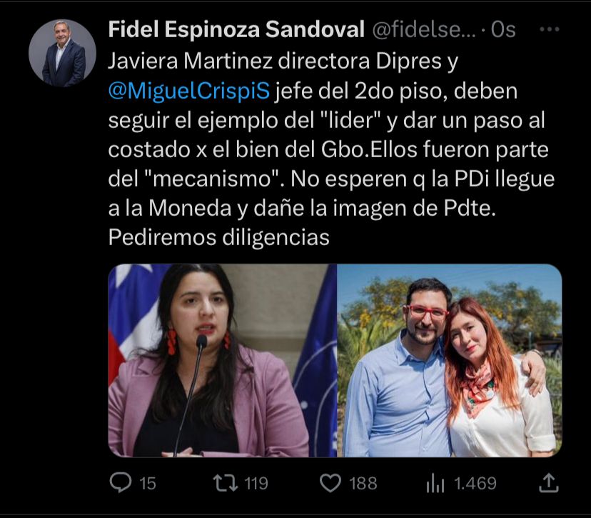 baezaquintana's tweet photo. Espinoza eres asqueroso,  es posible que el PS permita este nivel de declaraciones? https://t.co/KKf5AimML2