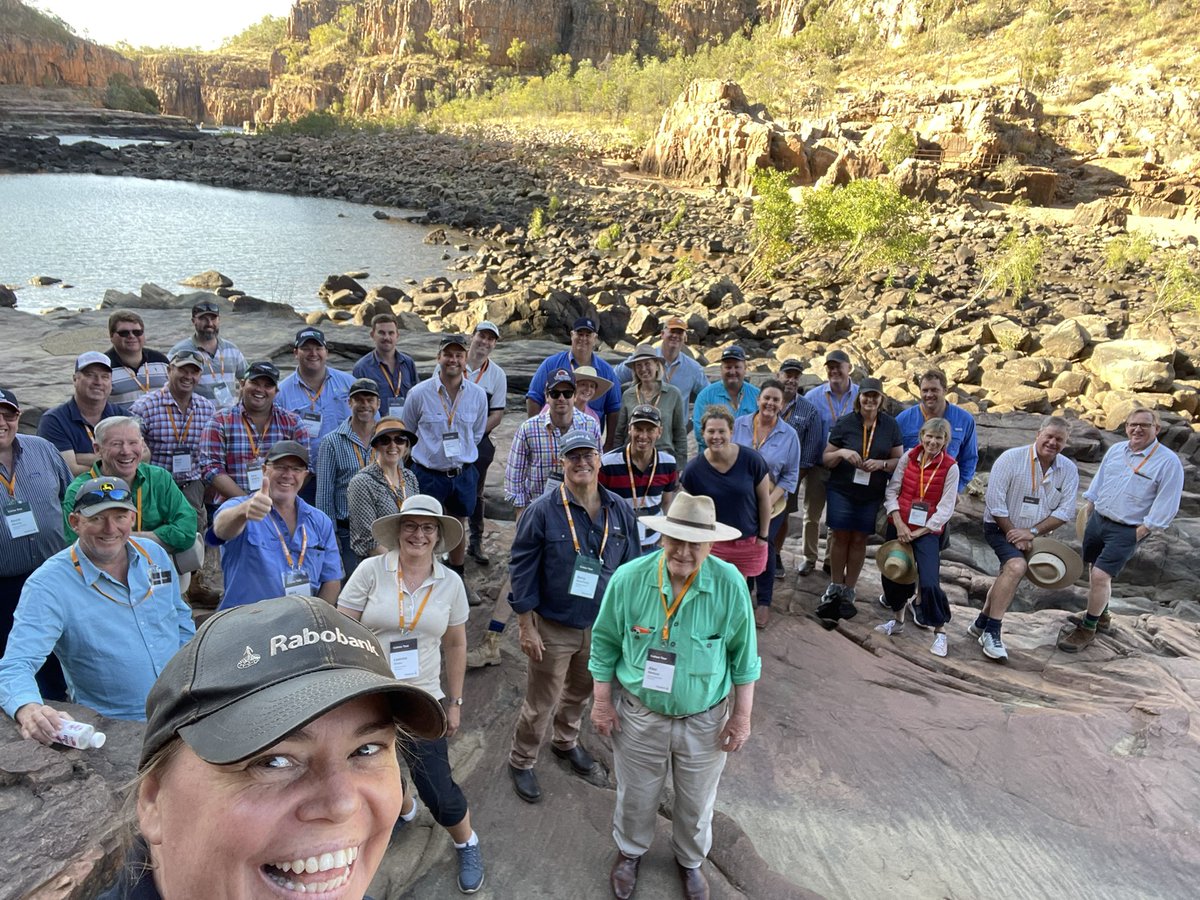 “Working” hard this weekend. Great start to the day at Katherine gorge with the <a href="/RabobankAU/">Rabobank Australia</a> top end cotton tour crew. <a href="/GerschwitzBarry/">Barry Gerschwitz</a> <a href="/Edward_McGeoch/">Edward McGeoch</a> <a href="/kevinmurrayAGRI/">Kevin Murray</a>.
