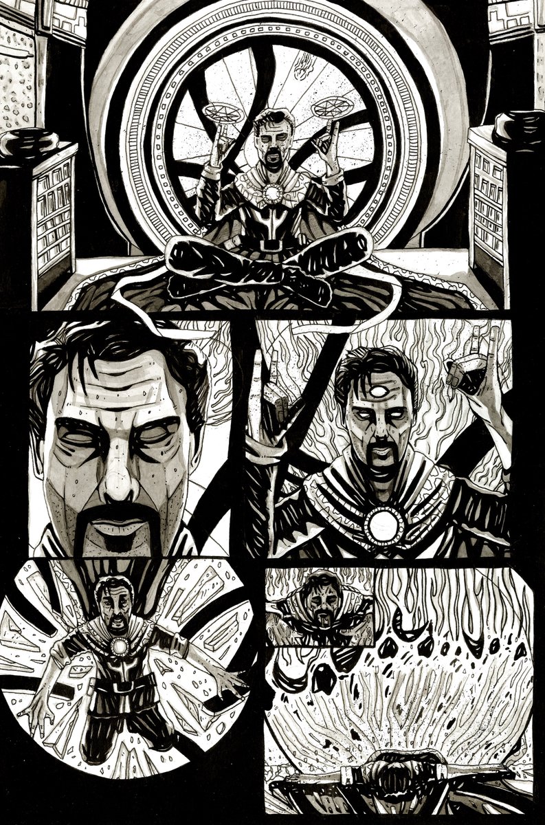 drjpol's tweet image. #HappyBirthdayHipHop This is a RP of some sample #sequentials I did for my #portfolio @FANEXPOCANADA  in 2018. This is my story about @TechN9ne getting the #DrStrange mantle. Would like to redo these pages eventually. I would ❤️ to do art for Tech, he is one of my faves. 🙏🏻✌🏻❤️.