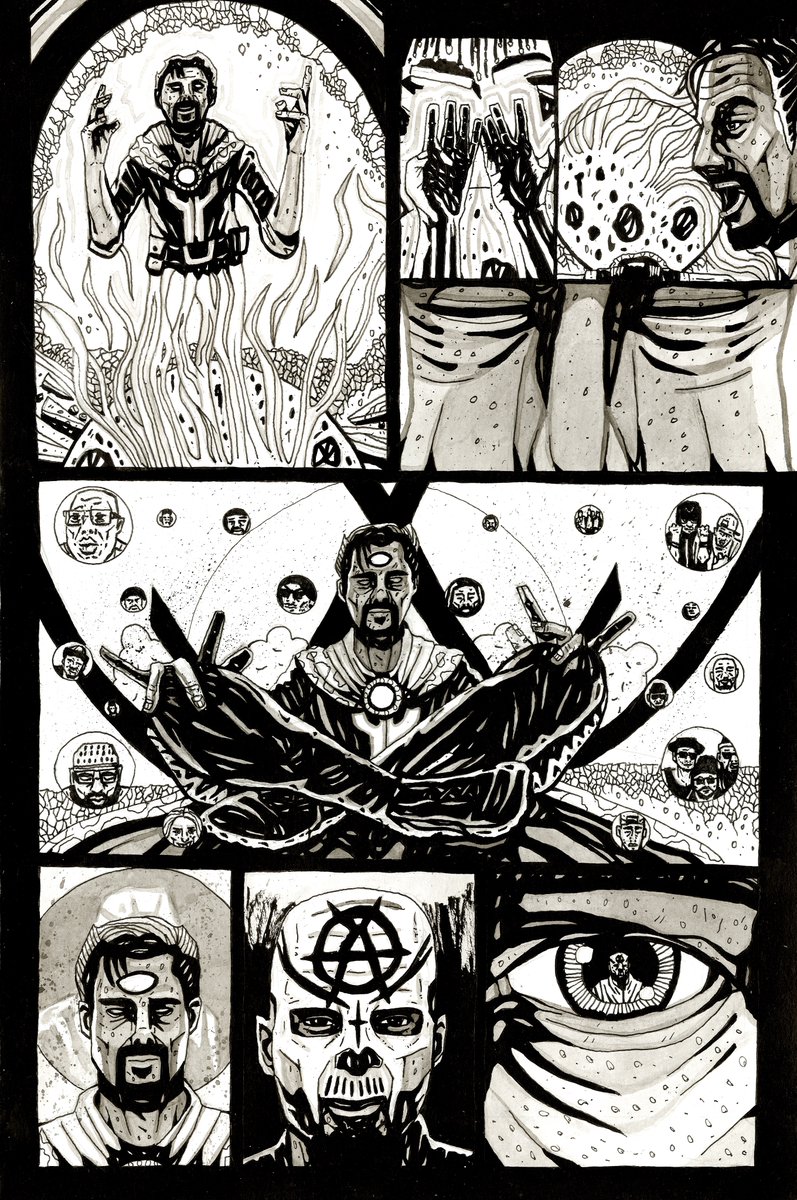 drjpol's tweet image. #HappyBirthdayHipHop This is a RP of some sample #sequentials I did for my #portfolio @FANEXPOCANADA  in 2018. This is my story about @TechN9ne getting the #DrStrange mantle. Would like to redo these pages eventually. I would ❤️ to do art for Tech, he is one of my faves. 🙏🏻✌🏻❤️.