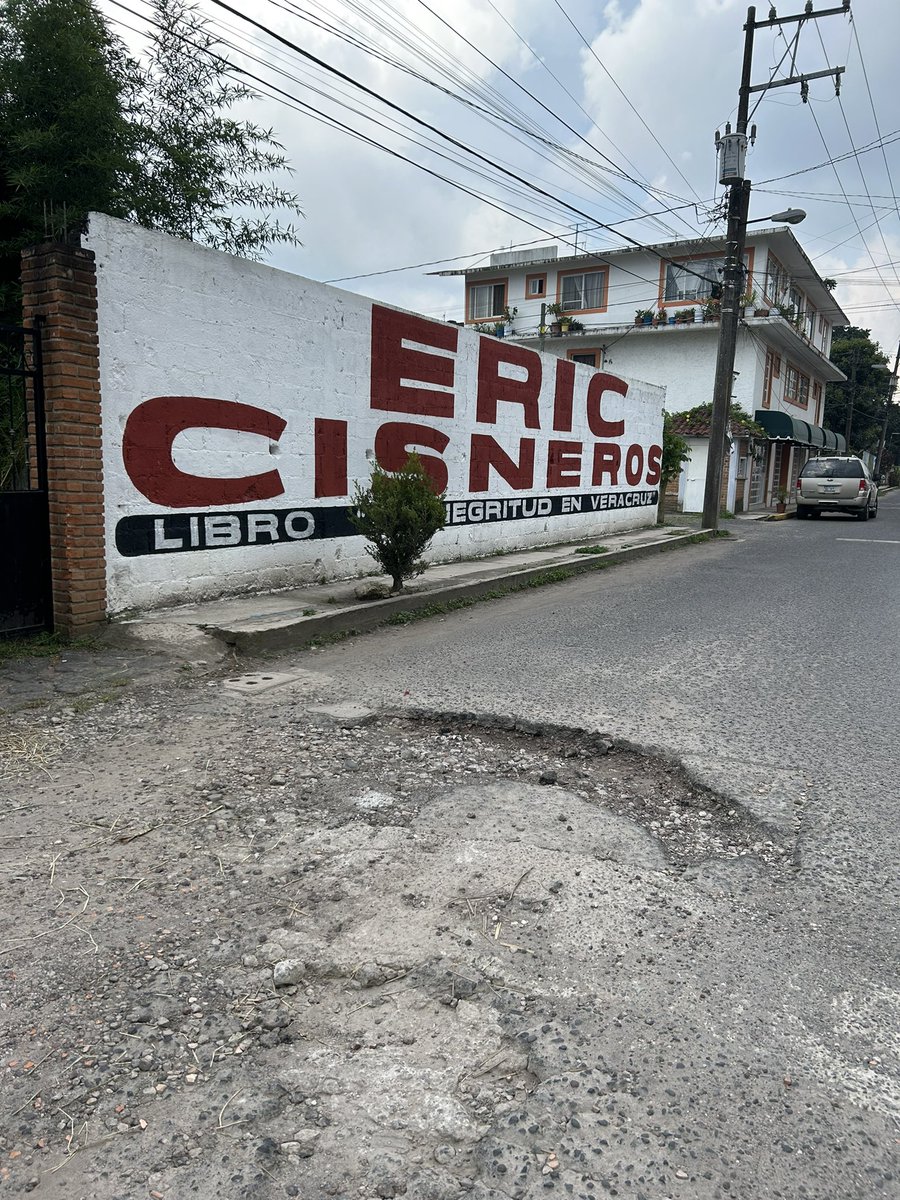 aliVR's tweet photo. Bardas de campaña política pero calles que hacen llorar. @GobCoatepec la calle Anáhuac está lejos de hacer juego con el pueblo mágico. 🙁 https://t.co/IHtsaGaFTS