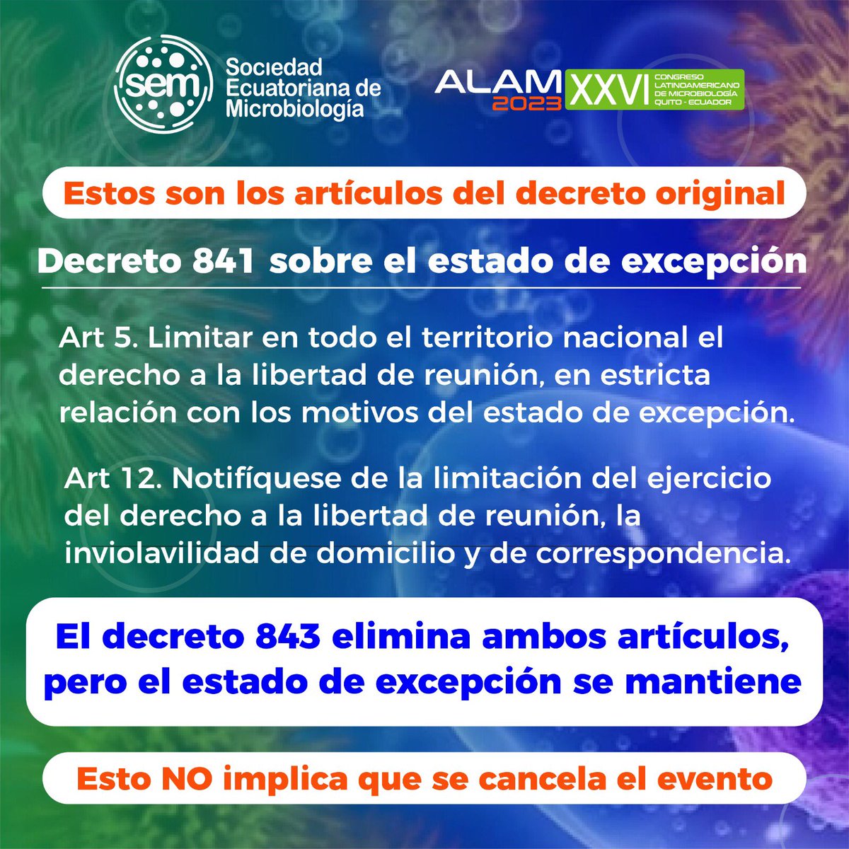 Sociedad Ecuatoriana De Microbiología tweet media