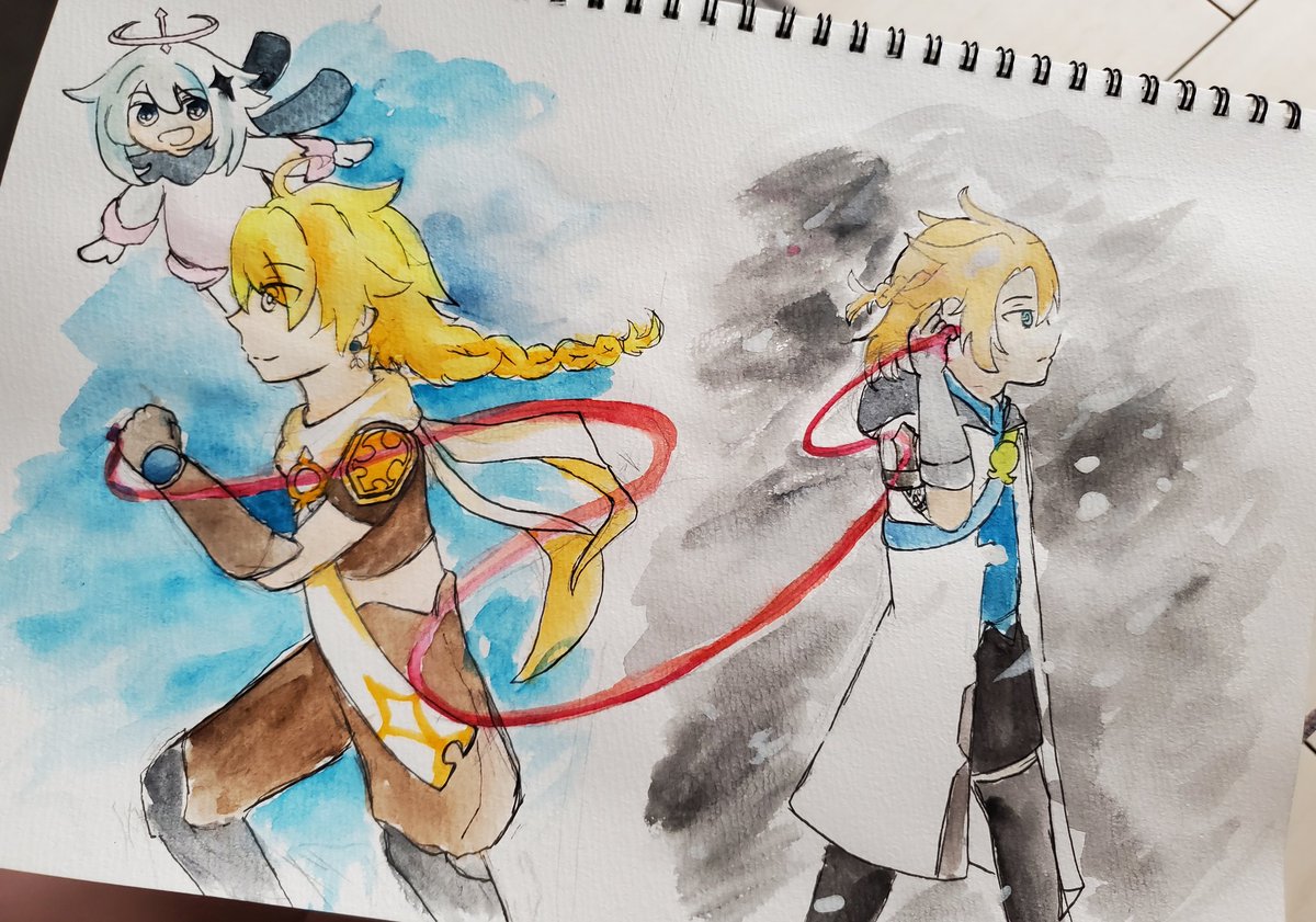 teacastellas's tweet image. different goals, same home

late but albether week day 4! i tried to watercolor!! 
#albetherweek2023