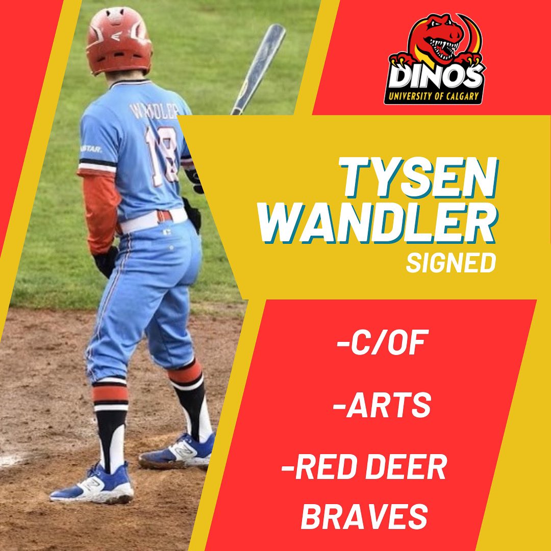 DinosBaseball's tweet image. 🚨🚨Commitment alert!! 🚨🚨

We’re excited to welcome in utility man Tysen Wandler to the Dinos baseball family! Tysen comes to us from @reddeerbaseball and @SJHSBallAcademy !

Welcome, Tysen!

#dinosbsbl #canadasleague