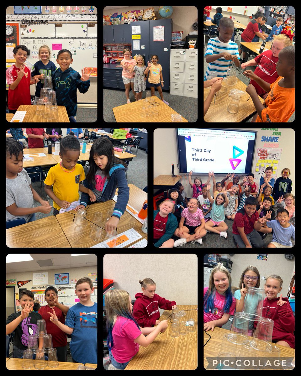 Working as a team to build our community! #myMISD #3rdgrade #cupstackchallenge #minshewColts
