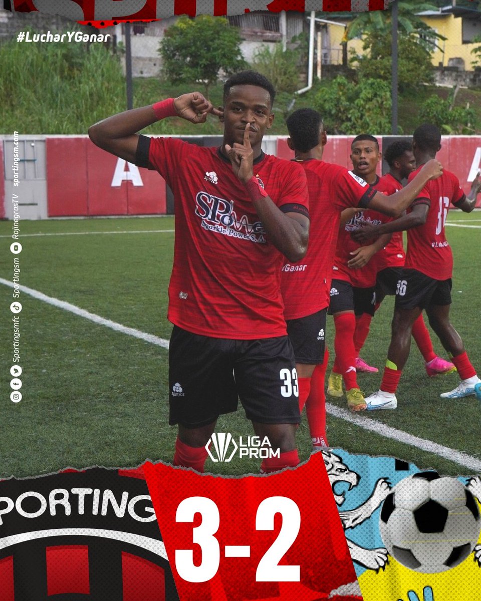sportingsmfc's tweet photo. ¡OTRA VICTORIA DE LA PROM! 💥

El equipo #SportingProm con doblete de Adán Henricks (asistencias de Diomedes Lucero) y otro de Gustavo Herrera le ganó 3-2 a @colonc3fc en la Jornada 4 @liga_prom 🔴⚫️

Los rojinegros siguen invictos y líderes con 12 puntos en la Conf. Este Norte. https://t.co/77wZB36z2b