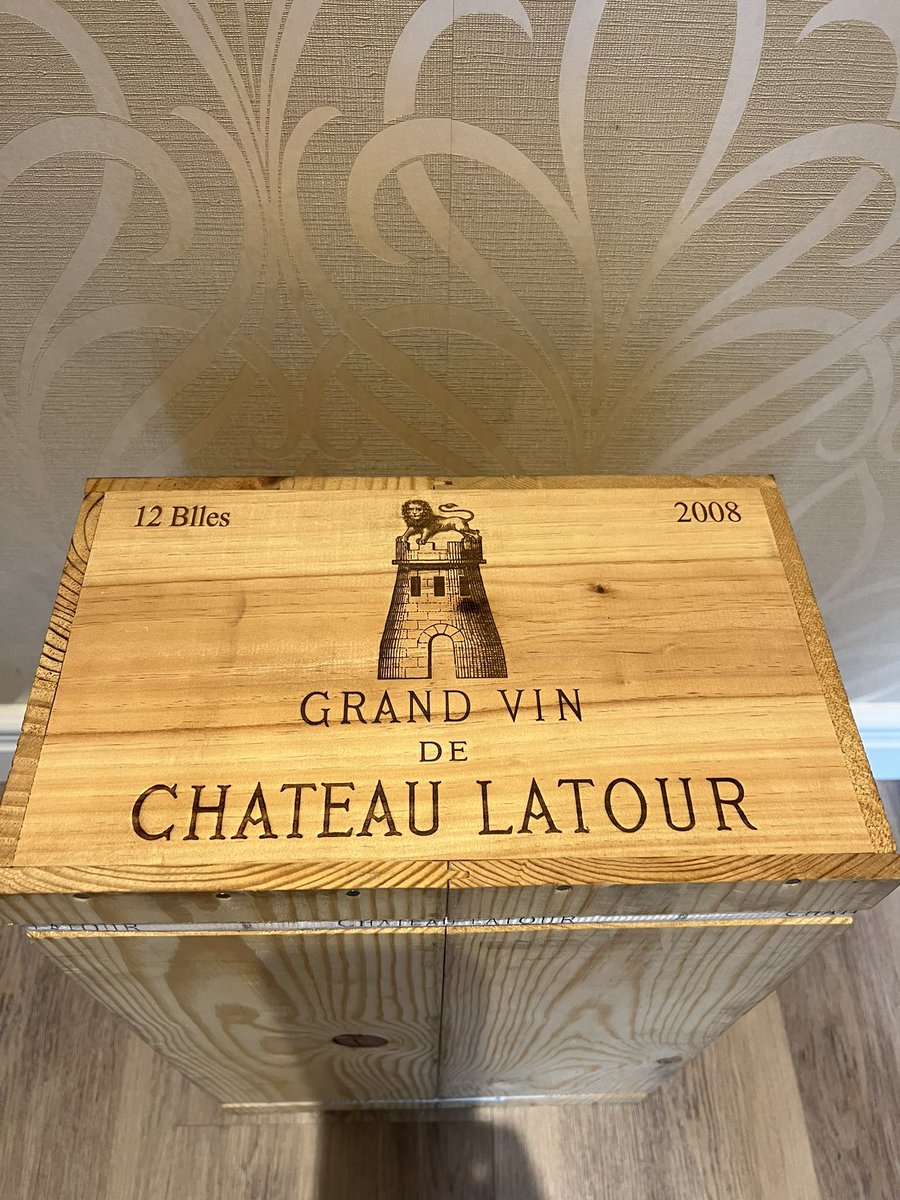 Chellmaca's tweet photo. Just pulled my Chateau Latour 2008 from storage, bought En Primeur all those years ago. 🍷 https://t.co/EP6y1WCkAy