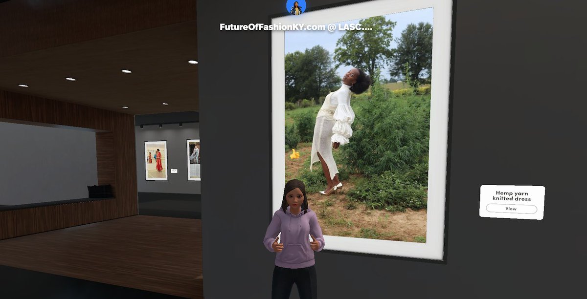 nerd_into_hemp's tweet photo. Visiting the "Future of Fashion 2023" virtual exhibit happening IRL at the Living Arts and Science Center: https://t.co/XHycuyDEf7 #HempFashion #fof2023 #Lexington #Spatial #lasclex https://t.co/ExO5wf0Zap