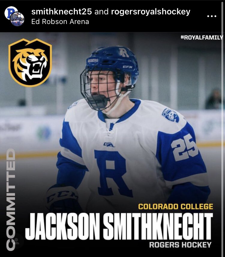 Jackson Smithknecht, defenseman for @rhs_boyshockey has committed to CC! Congrats Jackson!!!
@CCHockeyNews getting a good one!
#StateOfHockey
#HockeyHotbed
#MinnesotaMakesCawlidgeHawkey