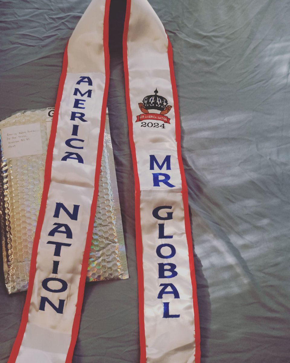 b5f852bfbb48426's tweet photo. I just received my #sash #mrglobalamericanation2024 #media #JamesLamontDunn #beautywithinspiration #unitingadiversenation #missandmramericanation #pageantplanet #menpageant #mramericanation #internationalmodel #globalleader #globalambassador #representative https://t.co/bZvLu2ScMN