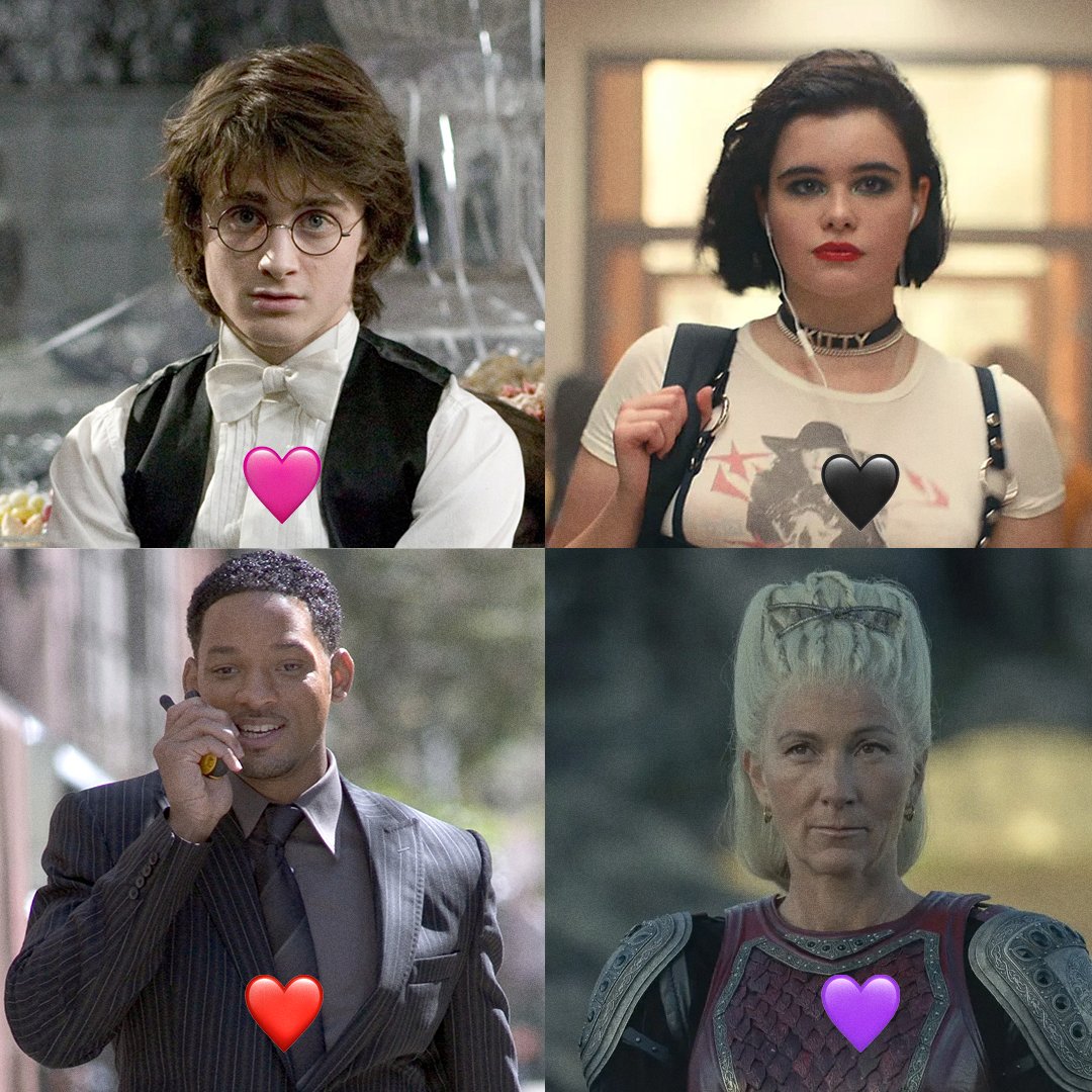 HBOMaxLat's tweet photo. ¿Cuál es el outfit perfecto que define a los Leo?
1. Harry Potter   🩷
2. Kat Hernández  🖤
3. Hitch  ♥️
4. Rhaenys Targaryen  💜 https://t.co/6Q67c0KyRa