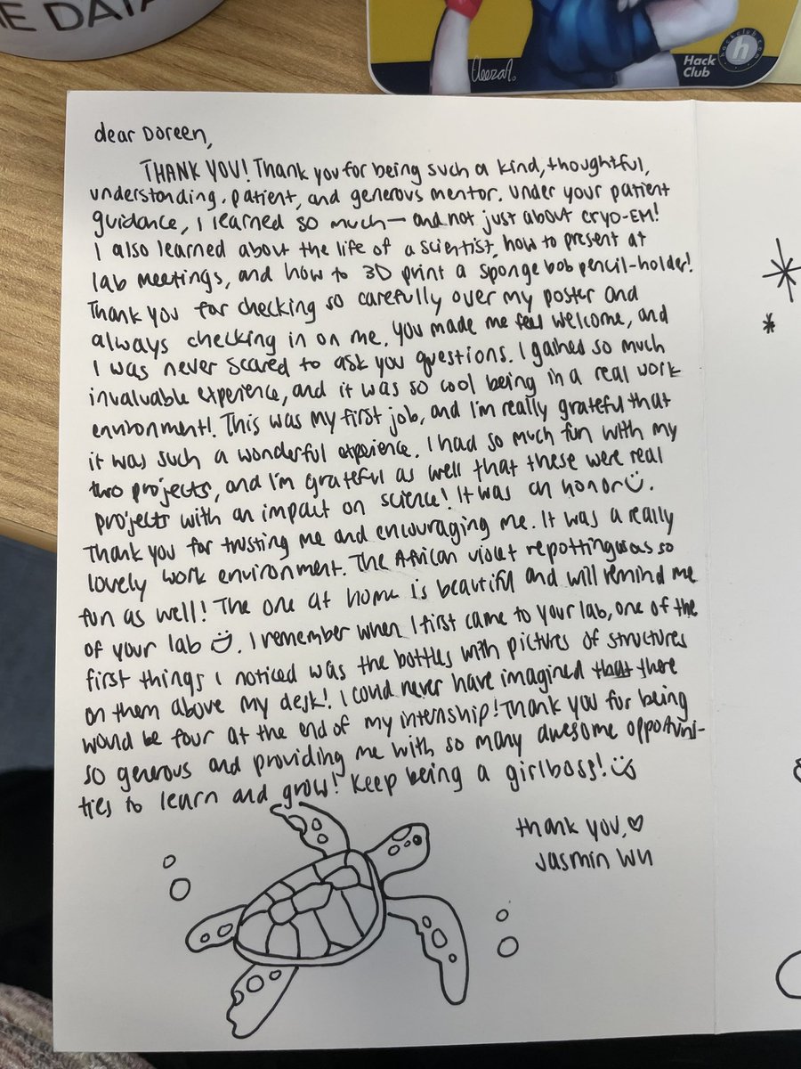 What an emotional day today.. We had to say goodbye to our 2 summer students and let them go back to school/college. This is the thank you note from Jasmin which brought me to tears! 🥲 THANK YOU, Jasmin! 😃