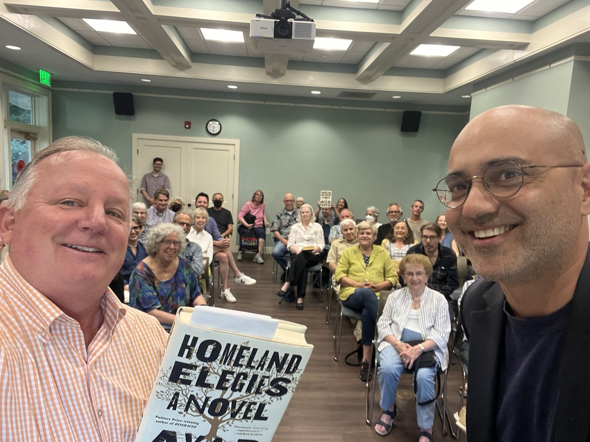 PaulGrondahl's tweet photo. Magical night w/ @nyswi State Author @ayadakhtar at Kinderhook Memorial Library. We talked about @PulitzerPrizes free speech &amp; @PENamerica &amp; the pleasures of living in Kinderhook. Full house included fellow Kinderhooker @IAmStephenLang @HavidanUAlbany @ualbanyalumni @littlebrown https://t.co/IF4IdWy6RB