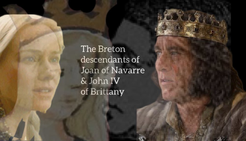 Some descendants of John IV (Johan IV) de Bretagne &amp; his wife, Joan (Jehanne) of Navarre. [🧵]