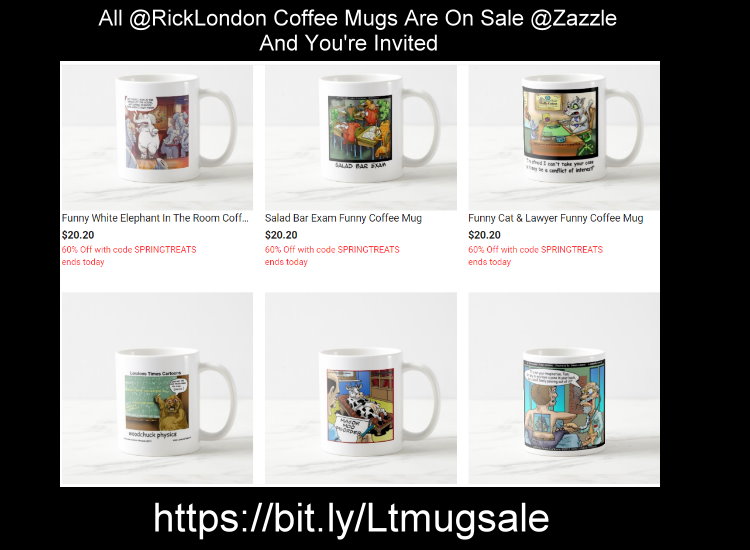 GSWSyndicate's tweet photo. Google #1 ranked #funniest #Coffee #Mugs #discounts #deals
@RickLondon #coffeemugs #freepersonalization #shipsworldwide #funnygifts Google #1 ranked #offbeat #cartoon #Shop from #comfort of #home @zazzle #humor #guaranteed https://t.co/gRLSdN7yJO https://t.co/jV1tWi86FD