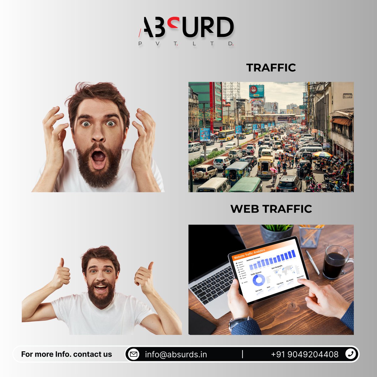 AbsurdsI8424's tweet photo. Navigating the Digital Highway of Website Traffic 🚀

.

.

#webtraffic #websitetraffic #absurd #digitalamarketing #marketingagency #websitedevelopment #digitalagency https://t.co/Jvbx4us8GF
