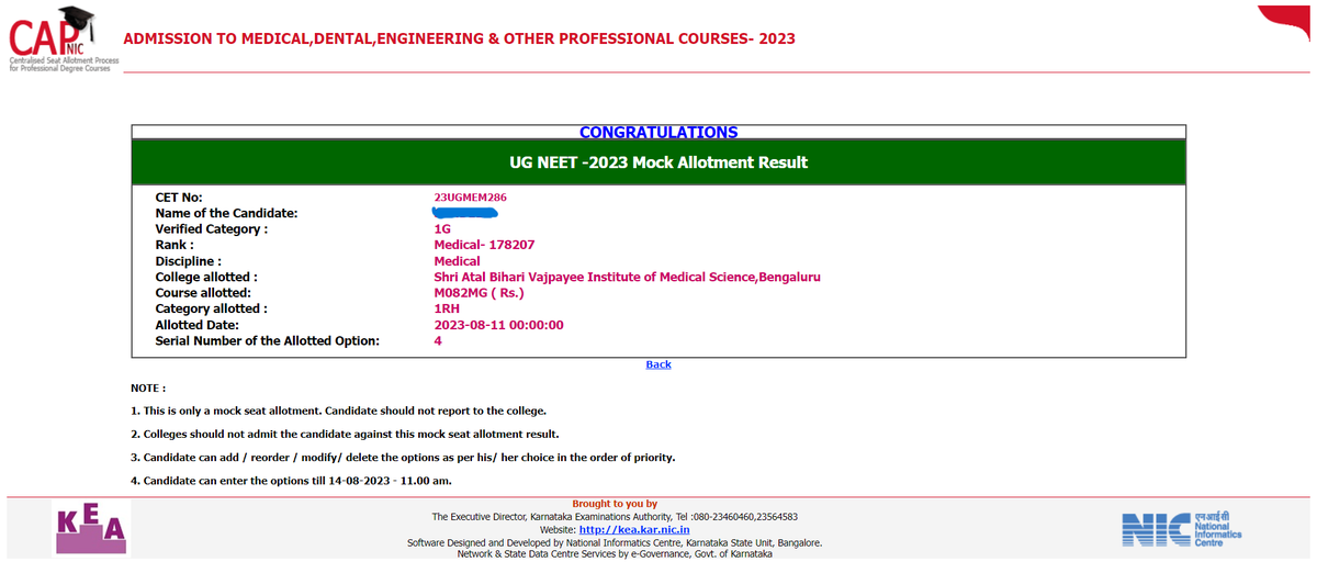 lohithtweets's tweet photo. SHOCKING TO SEE THIS YEARS KEA NEET MOCK ALLOTMENT RESULTSSTUDENTS WITH 605 MARKS HAVE NOT BEEN ALLOTED ANY SEATS WHEREAS STD'S WITH 11LAKH RANKING HAVE BEEN ALLOTED GOVT MEDICAL COLLEGES!
PREV YR CUTOFF ATTACHED
@KEA_karnataka @EduMinOfIndia 
#KEA #NEETUG2023 #JUSTICEFORSTUDENTS https://t.co/ZRKrYh6i0V