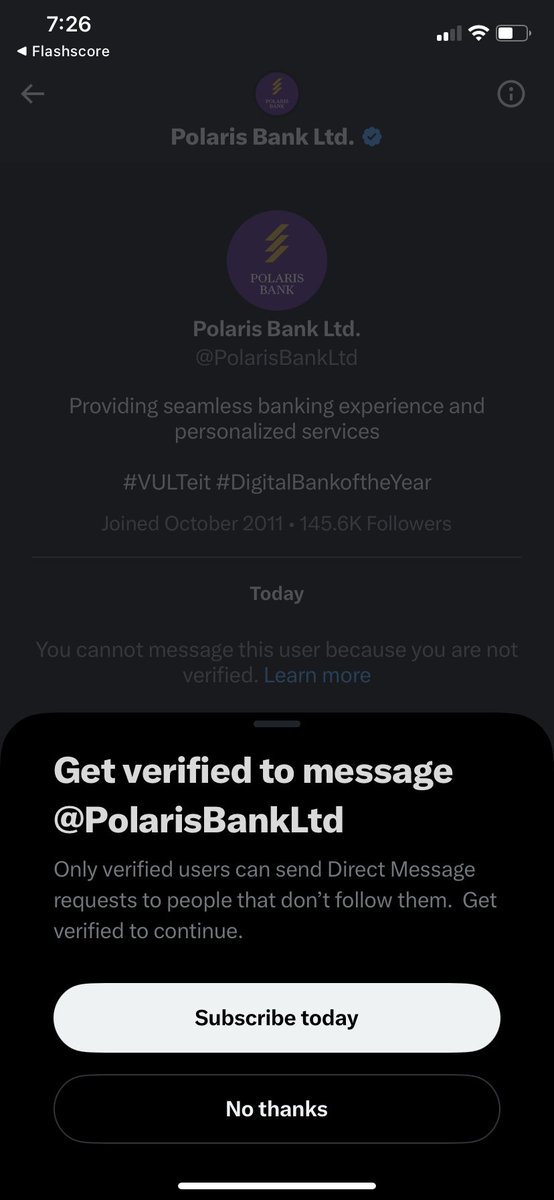 __bbs_'s tweet photo. @PolarisBankLtd I can’t send a DM https://t.co/2zFTgCEop1