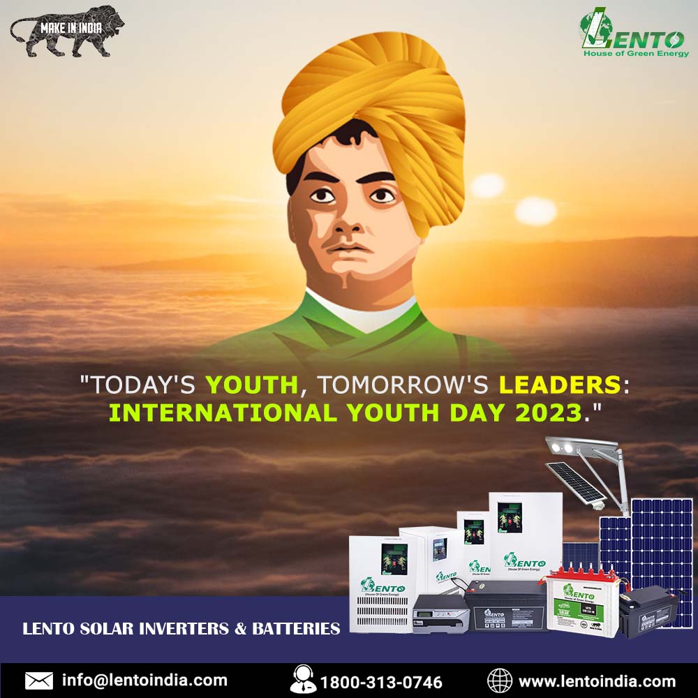 Lento (@lento29716355) on Twitter photo "Today's Youth, Tomorrow's Leaders:
International Youth Day 2023."
Get Quotation Now For Solar & Power Backup Products.
Call: 1800-313-0746
Visit on - lentoindia.com
Email On - info@lentoindia.com
#homeinverter #mothersday #mothersdaygift #love #happymothersday #mom "Today's Youth, Tomorrow's Leaders:
International Youth Day 2023."
Get Quotation Now For Solar & Power Backup Products.
Call: 1800-313-0746
Visit on - lentoindia.com
Email On - info@lentoindia.com
#homeinverter #mothersday #mothersdaygift #love #happymothersday #mom