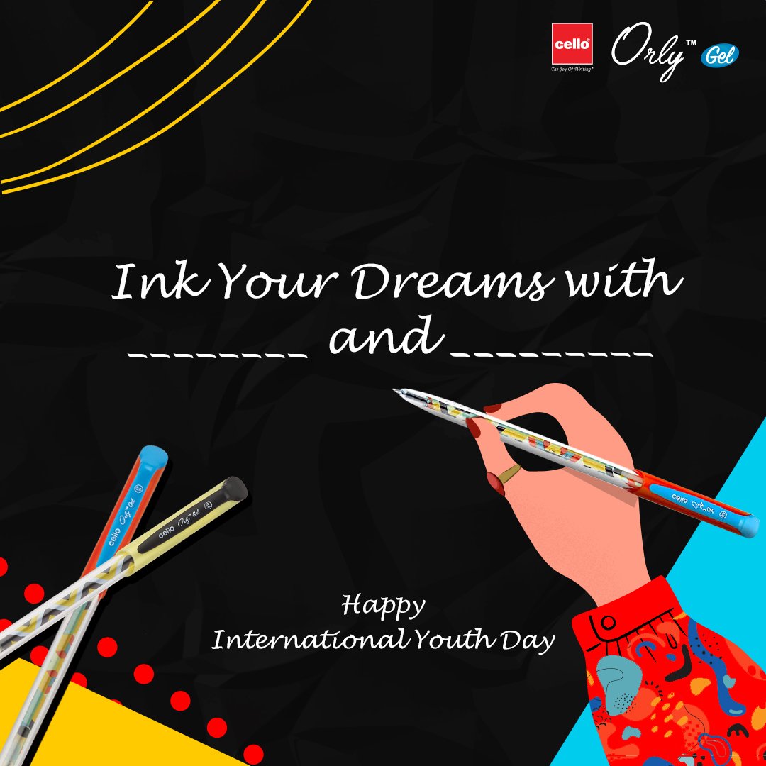 CelloStationery's tweet photo. Your dreams are tomorrow’s reality!

Fill in the blanks your way and get ready to rock this #InternationalYouthDay as we dive into a world where you can be anything you aim for!

🌈 🚀🌟 #WriteYourFuture #WriteTheChange #InternationalYouthDay #CelloOrly! 🎉🌍🎈 https://t.co/ojhxcy0z6F
