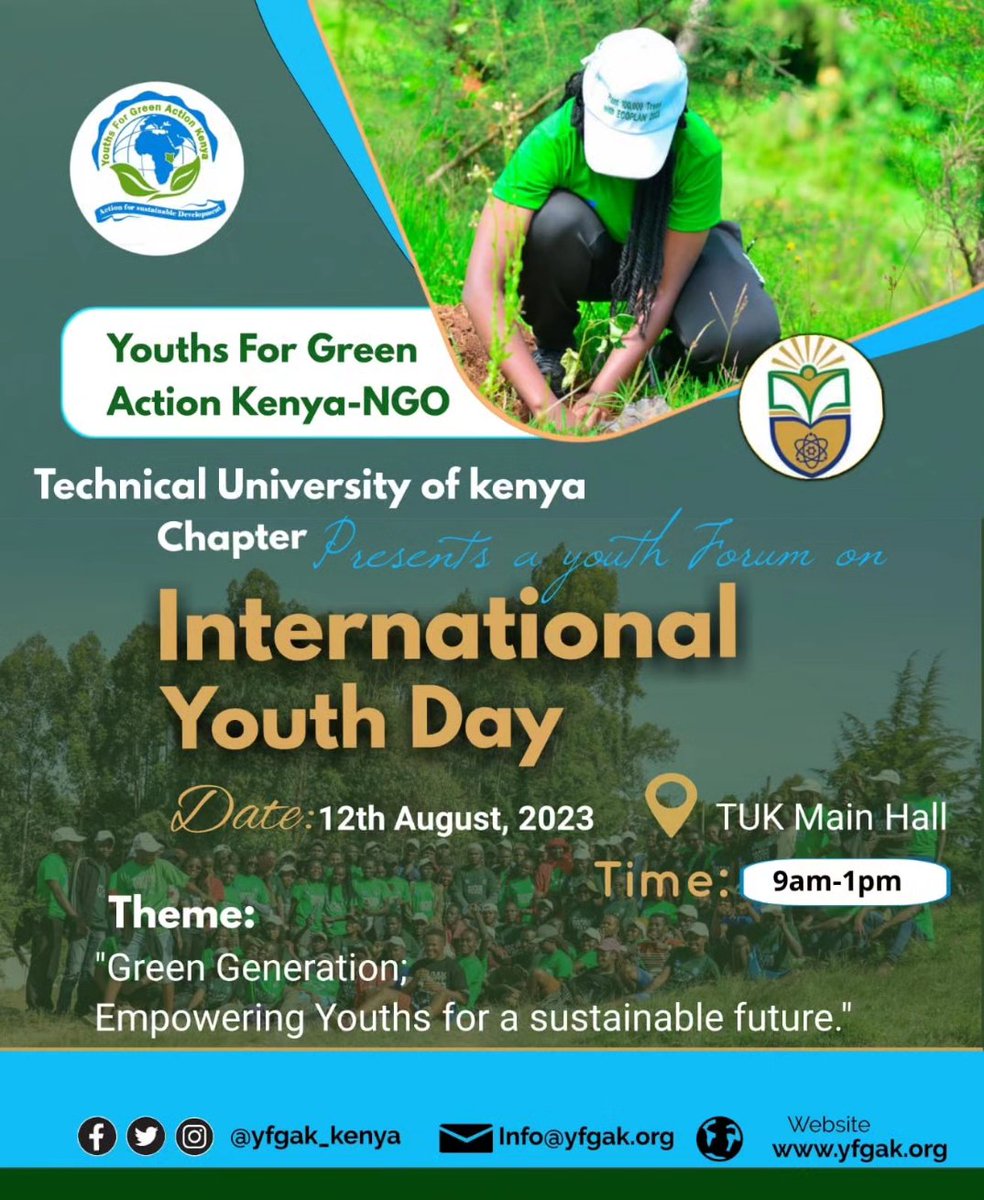 Happy International Youth Day! 🥳
We celebrate resilience, innovative volunteerism, and the potential of young people across the globe 🌎. Driving positive change for a better world and a brighter future for everyone. #InternationalYouthDay2023 #BeGreen #GO4SDGS #ClimateAction